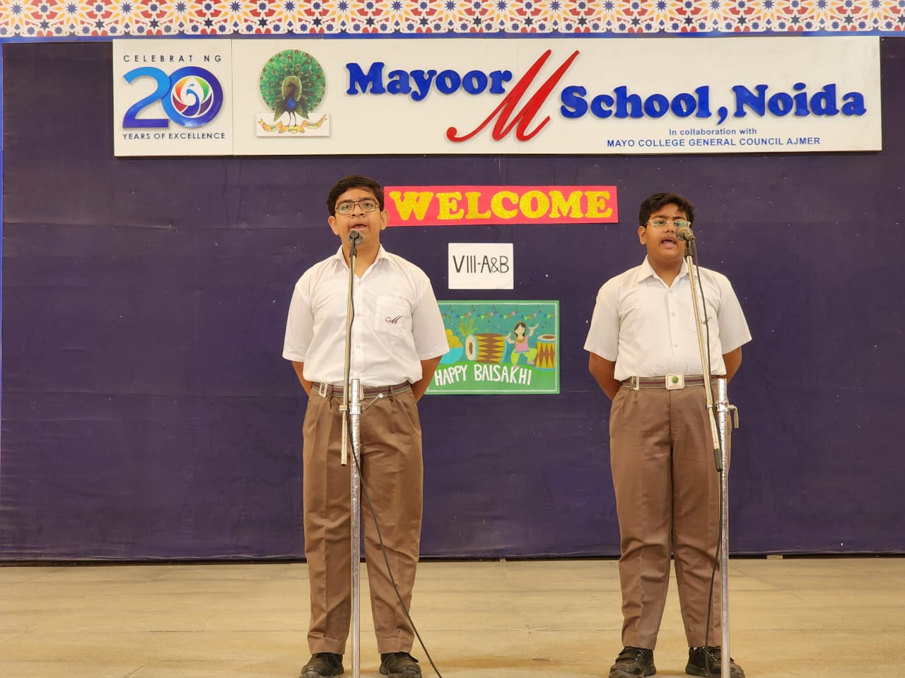 Celebrating Baisakhi with Joy and Unity – A Festive Assembly by Class VIII A & B